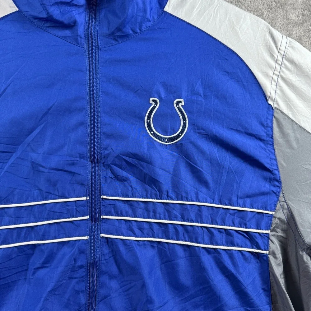 Indianapolis Colts NFL Reebok Sports Illustrated Blue Windbreaker Jacket Mens L